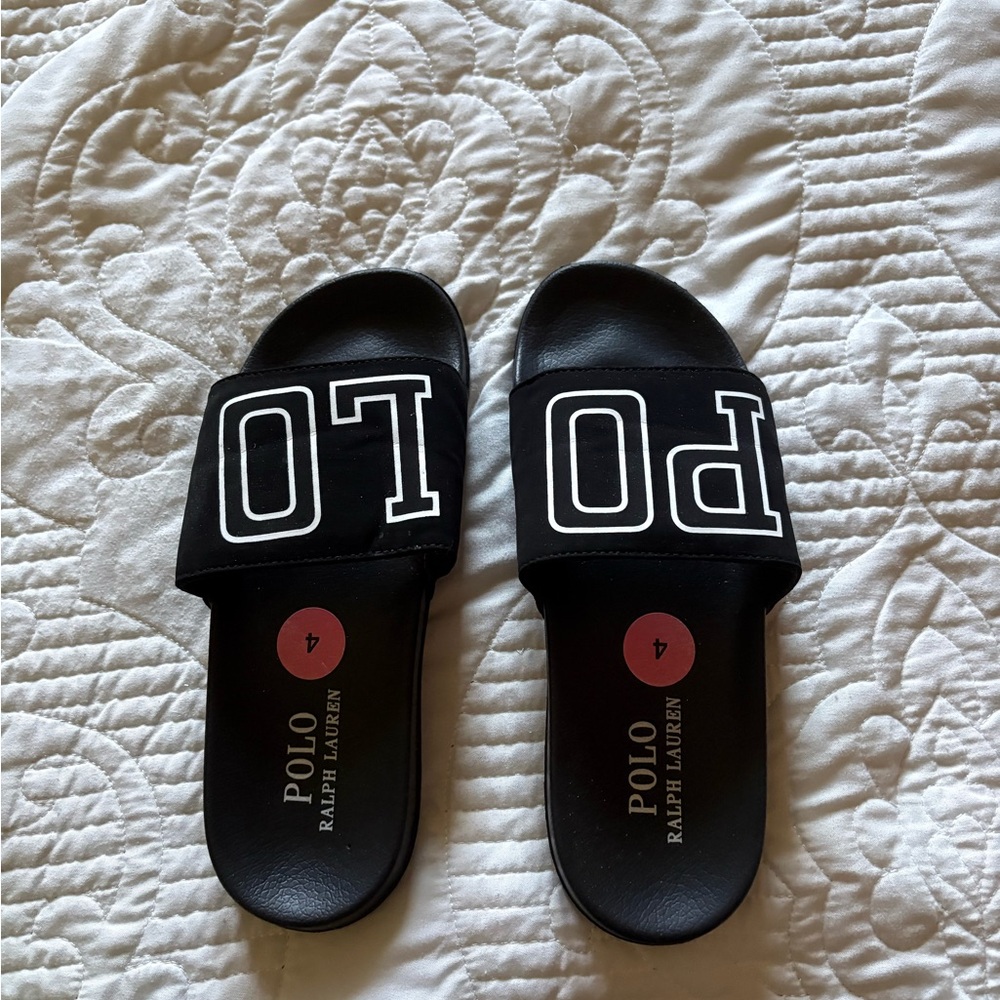 Polo Ralph Lauren Black Slides